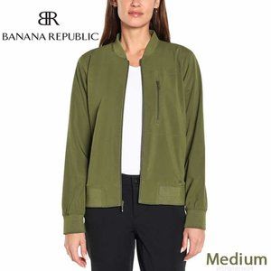 Banana Republic Bomber Jacket Women's M Olive Green NWT